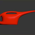 Red Streamlined Functional Household Kitchen Tool With Long Handle And Holes