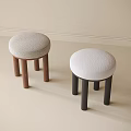 Modern Stool Shoe Changing Stool Round Stool 3d model