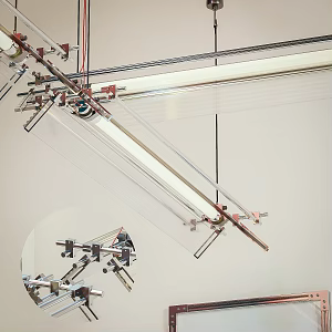 Modern Cross Optical Axis Chandelier DIY Chandelier Metal Chandelier Bauhaus 3d model