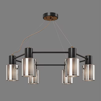 Simple Light Luxury Chandelier 3d model