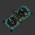 Industrial Manufacturing Machine With Green Frame Multiple Metal Spools And Control Panel System