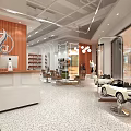 Modern Hair And Beauty Salon Interior With Styling Chairs Reception Desk And Decor