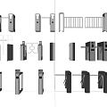Various Public Facility Turnstiles Including Tripod Flap Barriers And Speed Gates