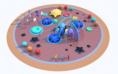 Modern play equipment children's play equipment toys children's playground 3d model