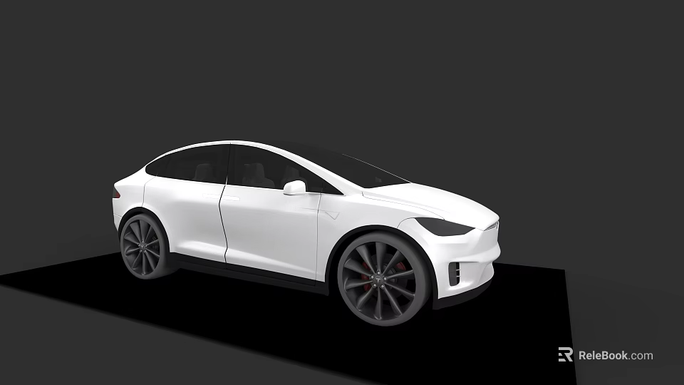 White Modern Car With Sleek Body Design And Large Alloy Wheels Exterior View 3d model 