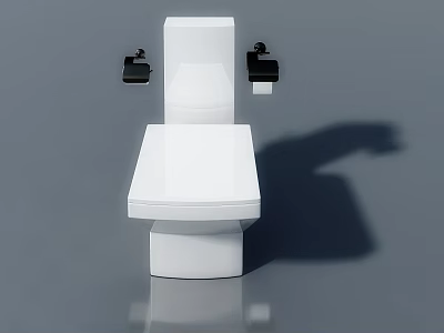 White Swing Door With Modern Design And Black Hinges Installation 3d model