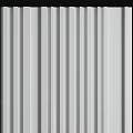 White Vertical Striped Wall Paneling with Clean Lines for Modern Interior Design 3d model