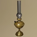 Classic Brass Oil Lamp With Glass Globe And Ornate Base Design