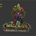 Man as Muscular Armored Character Statue from Warcraft Warlords of Draenor