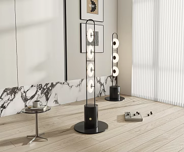 Modern art floor lamp 3d model