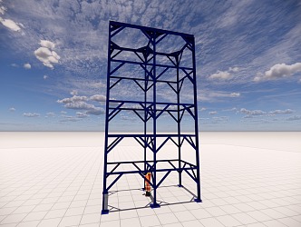 elevated tank structure 3d model