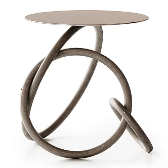 Deniz Aktay Metal Solid Wood Modeling Side Table 3d model
