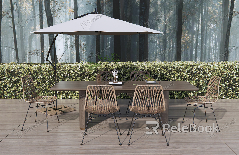 Modern Outdoor Table and Chair Outdoor Leisure Table and Chair model