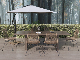 Modern Outdoor Table and Chair Outdoor Leisure Table and Chair 3d model