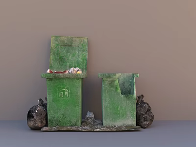 Modern dustbin dustbin 3d model