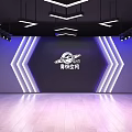 Always Dance Space Fitness Studio With Wooden Floor Black Walls And Ceiling Lights