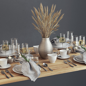 Modern Tableware 3d model