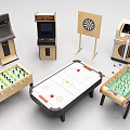 Modern Game Machine Entertainment Equipment Combination Arcade Darts Table Game Bar Entertainment 3d model