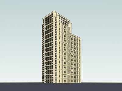 Modern Residential Building New Classical High-rise Residential Building model