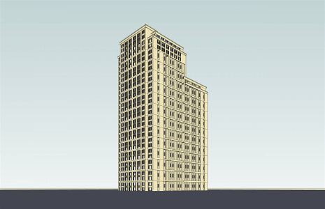 Modern Residential Building New Classical High-rise Residential Building 3d model