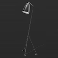 Modern Minimalist Floor Lamp With Tripod Base And Adjustable Conical Shade