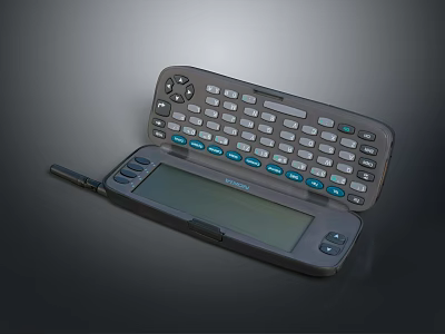 Portable Handheld Computer With Full QWERTY Keyboard Screen And Stylus Pen 3d model