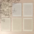 Modern Square Carpet Cream Wind Carpet Combination 3d model