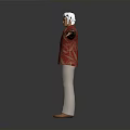 Man In Red Floral Shirt White Pants And Headscarf Standing With Arms Outstretched
