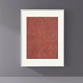 Abstract Wall Art With Red Background And White Frame Geometric Lines 3d model