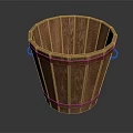 Durable Wooden Washing Bucket With Handles For Daily Laundry Supplies Storage Use