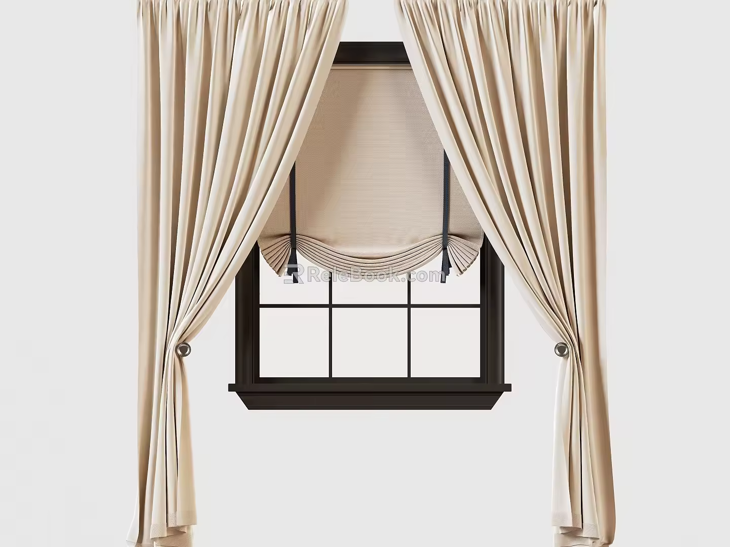 Curtain combination 3d model