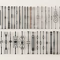 Diverse Decorative Metal Balusters Showcasing Intricate Ornamental Patterns For Home Railings