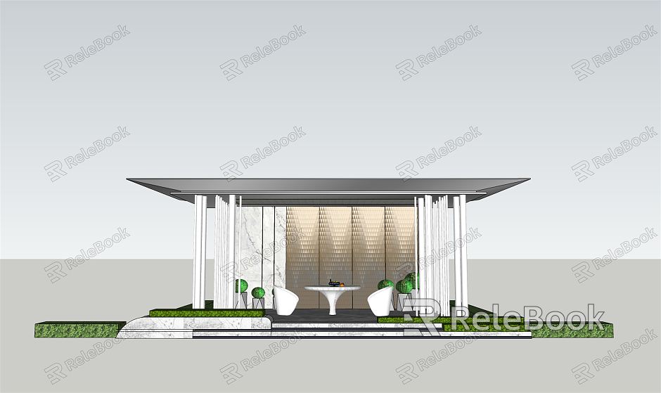 modern pavilion gallery landscape pavilion leisure pavilion model