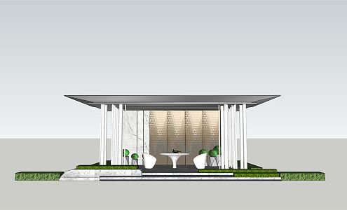 modern pavilion gallery landscape pavilion leisure pavilion 3d model