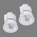 Modern LED Downlights and Spotlights With Illuminated White Black Finish And Metallic Design