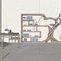 Chinese Style Bookshelf New Chinese Style Bookshelf Dead Wood Bookshelf Study Decoration Chinese Style Decoration New Chinese Style Decoration Silent Style Bookshelf 3d model