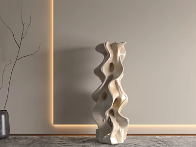 Modern minimalist art installation 3d model