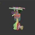 Industrial Stainless Steel Valve With Handle And Pipe Connections