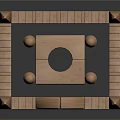 Modern Building Block Square House Square House Pixel House Building Block House 3d model