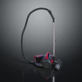 Modern Red And Black Vacuum Cleaner With Powerful Suction And Ergonomic Design 3d model