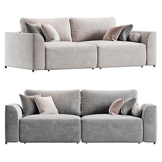 Modern double sofa 3d model