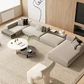 Modern Sofa Coffee Table Combination Sofa Combination 3d model