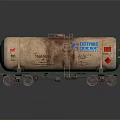 Railway Tank Car With NEZOR Brand Green Brown Body Ladder Platform And 101 Identification Number