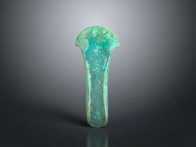 Ancient Bronze Carving Sculpture With Green Patina And Unique Artistic Design 3d model