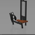 Professional Fitness Leg Exercise Machine With Orange Seat And Vertical Frame Structure