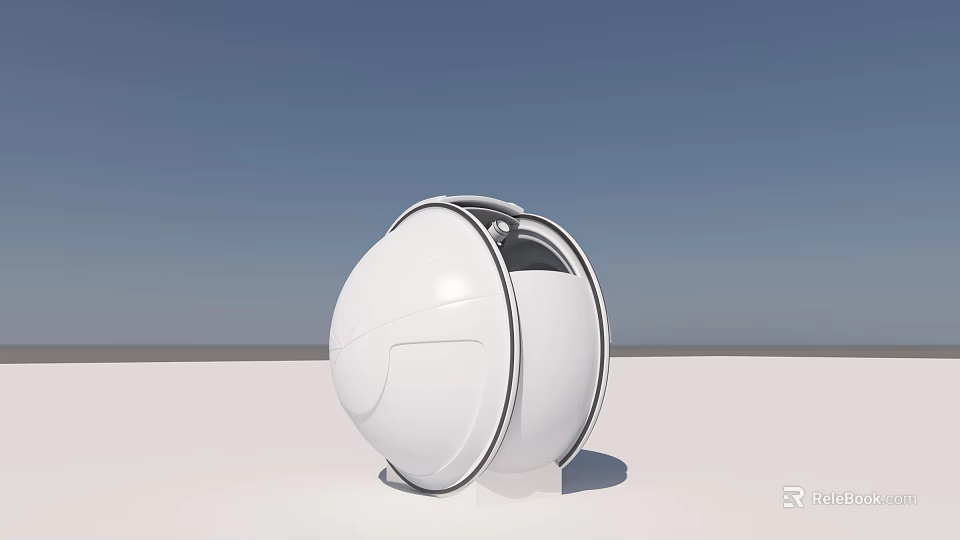White Circular Commercial Equipment Featuring Modern Sleek Design For Business Applications 3d model 
