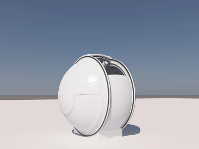 White Circular Commercial Equipment Featuring Modern Sleek Design For Business Applications 3d model