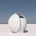 White Circular Commercial Equipment Featuring Modern Sleek Design For Business Applications
