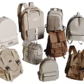 Stylish Assorted Backpacks In Beige Gray Brown With Multiple Sizes And Pockets