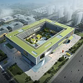 Modern office building level science and technology building 3d model